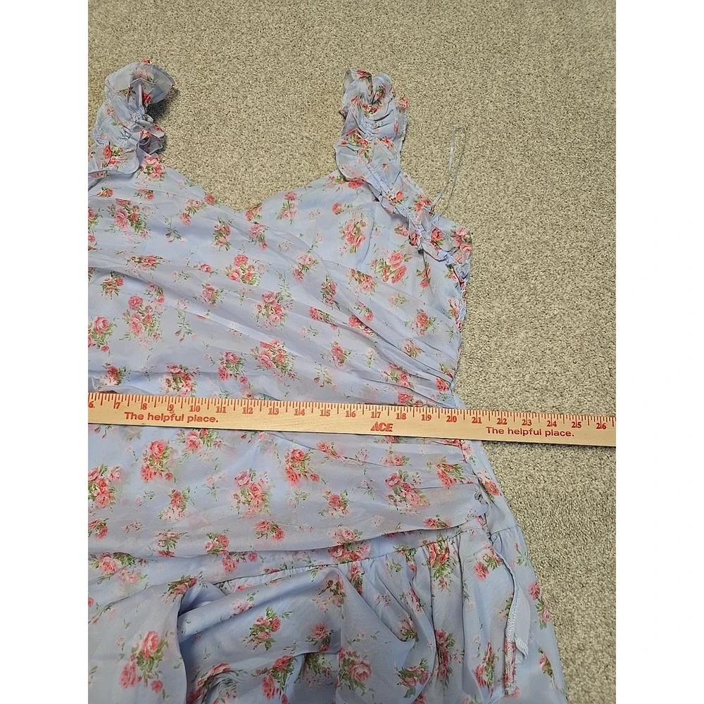 Abercrombie & Fitch Floral Maxi Dress‎ Ruffle High Low Wedding Guest Sz XXLT NEW
